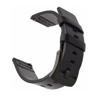 Xiaomi Redmi Watch 5 Active / Watch 5 Lite okosóra szíj - Tactical 307 - fekete bőr szíj (22 mm szíj szélesség) ﻿