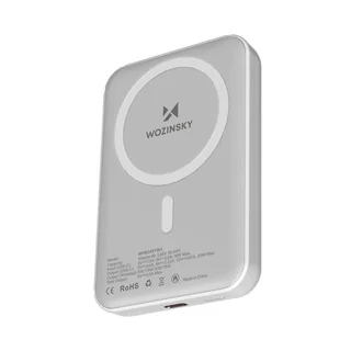 Wozinsky WRW349YWS - fehér MagSafe kompatibilis powerbank 10000mAh, 20W