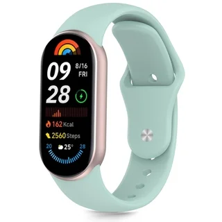 Xiaomi Smart Band 8 / 9 / 10 / NFC okosóra szíj - Tech- Protect Iconband Pure - menta szilikon szíj
