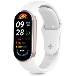 Xiaomi Smart Band 8 / 9 / 10 / NFC okosóra szíj - Tech- Protect Iconband Pure - fehér szilikon szíj