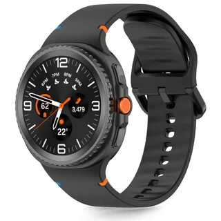 SAMSUNG GALAXY WATCH 8 / CLASSIC (40 / 44 / 46 MM) - TECH-PROTECT Sport - fekete szilikon szíj