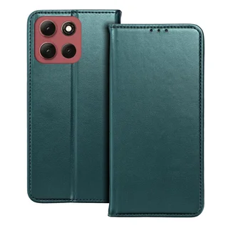 Telefontok Motorola Moto G56 5G - Smart Magnetic - zöld szilikon keretes mágneses könyvtok ﻿