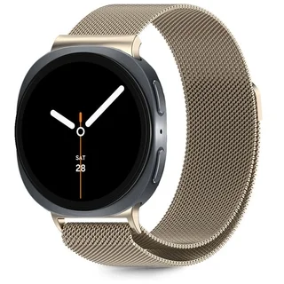 Samsung Galaxy Watch 8 / 8 Classic (40 /44 /46 mm) - TECH-PROTECT Milaneseband - mágneses homokszínű fémszíj