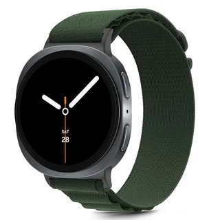 Samsung Galaxy Watch 8 / Classic (40 / 44 / 46 mm) okosóra szíj - TECH-PROTECT Nylon Pro zöld szövet szíj