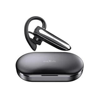 Maxlife MXBH-01 - fekete bluetooth headset, töltő tokkal