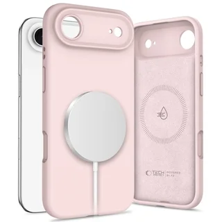 Telefontok iPhone 17 AIR - TECH-PROTECT SILICONE MAGSAFE púder pink hátlap tok