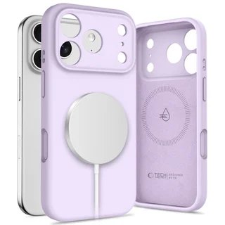 Telefontok iPhone 17 Pro - TECH-PROTECT SILICONE MAGSAFE lila hátlap tok
