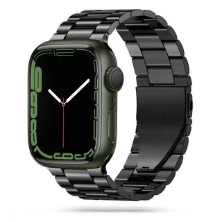 Okosóra szíj - Tech-Protect Stainless - Apple Watch 6 / 7 / 8 / 9 / 10 / Ultra / SE (44/45/46/49 mm) - fekete fémszíj