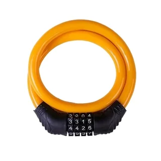 Biciklis kiegészítő Univerzális, bicikli spirálzár, számzáras, narancssárga