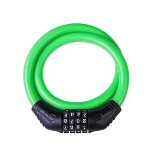 Biciklis kiegészítő Univerzális, bicikli spirálzár, számzáras, zöld