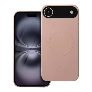 Telefontok iPhone 17 Air - MagSafe kompatibilis púder pink szilikon hátlap tok