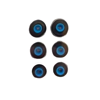 3 pár fülhallgató gumi - (3 méretben) szilikon, fekete/kék