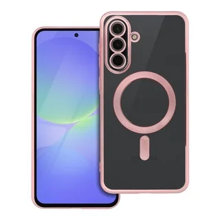 Telefontok Samsung Galaxy S25 FE - ELECTRO MAG - MagSafe kompatibilis átlátszó/rose gold hátlap tok