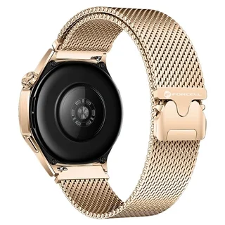 Okosóra szíj - Samsung Galaxy Watch6 / Watch6 Classic - F-Design FS10 - mágneses arany fém szíj (szíj szélesség: 20 mm)