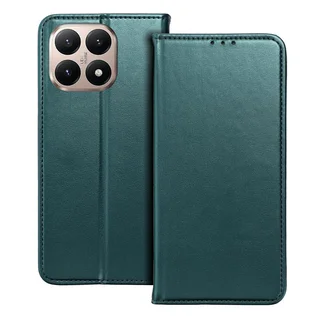 Telefontok Xiaomi 15T 5G - Smart Magnetic zöld szilikon keretes mágneses könyvtok