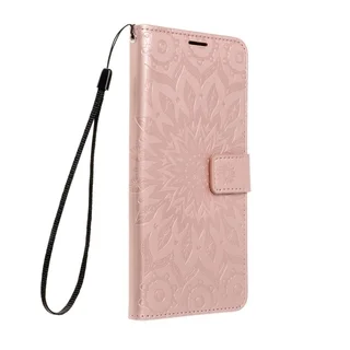 Telefontok Xiaomi Redmi 15C - MEZZO mandala mintás rose gold mágneses szilikon keretes könyvtok