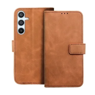 Telefontok Samsung Galaxy S25 FE - Forcell Tender - barna ráhajtófüles könyvtok