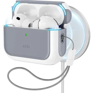 AirPods Pro 3 tartó - ESR ORBIT Halolock - MagSafe kompatibilis fehér / szürke AirPods Pro 3 tok