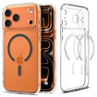 Telefontok iPhone 17 Pro - SPIGEN ULTRA HYBRID MAG MAGSAFE átlátszó/grafit tok