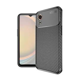 Telefontok Samsung Galaxy Xcover 7 5G - Slim Carbon fekete szilikon hátlap tok