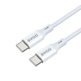 Kábel BWOO X282 CC - Type-C / Type-C (USB-C) fehér kábel 2m, 60W ﻿