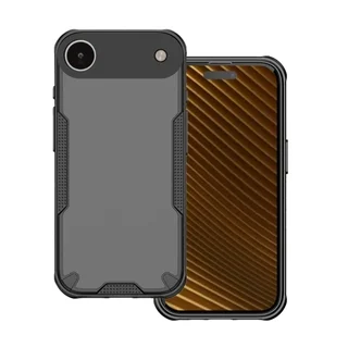 Telefontok iPhone 17 Air - Defender Matt - fekete/áttetsző ütésálló hátlap tok