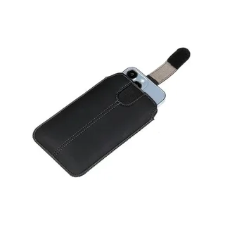 Telefontok 6,3 - 7,0 col - fekete tépőzáras-kihúzós tok (105x185 mm)