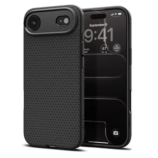 Telefontok iPhone 17 Air - SPIGEN LIQUID AIR - matt fekete szilikon tok