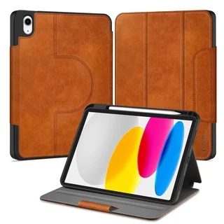 Tablettok iPad 10.9 (iPad 10) - Tech-Protect Polár - barna smart case, ceruza tartóval