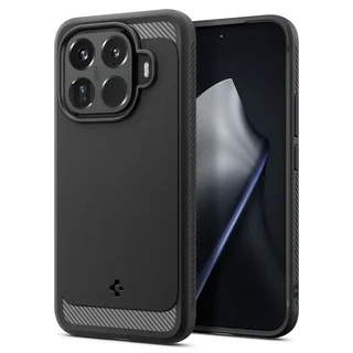 Telefontok Xiaomi 15T Pro 5G - SPIGEN Rugged Armor - matt fekete hátlap tok