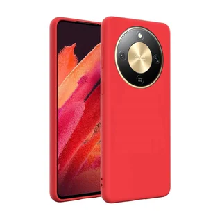 Telefontok Honor Magic8 Lite - piros szilikon hátlap tok