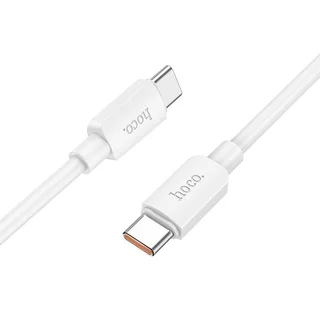 Töltőkábel: HOCO X96 Type-C / Type-C (USB-C) fehér töltő kábel 1m 100W