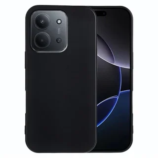 Telefontok Xiaomi Poco C85 - fekete szilikon hátlap tok