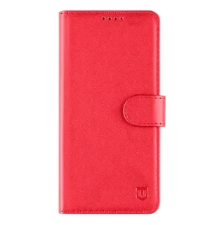 Telefontok Xiaomi Redmi Note 15 4G / LTE - Tactical Field piros szilikon keretes könyvtok mágneses ráhajtófüllel