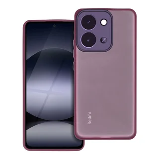 Telefontok Xiaomi Poco C85 - Variete - áttetsző hátlap tok, lila kerettel