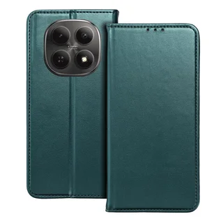 Telefontok Xiaomi Redmi Note 15 5G - Smart Magnetic zöld szilikon keretes mágneses könyvtok