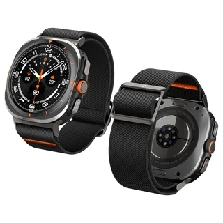 Samsung Galaxy Watch Ultra 2024 / 2025 (47 mm) okosóra szíj - SPIGEN FIT LITE - fekete szilikon szíj