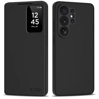 Telefontok Samsung Galaxy S26 Ultra - Tech-Protect Smart Wallet - fekete bőr könyvtok 