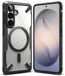 Telefontok Samsung Galaxy S26 - Ringke Fusion X Magnetic - Magsafe kompatibilis átlátszó ütésálló hátlap tok, fekete kerettel