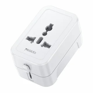 Telefon töltő: Yesido MC32 - US / EU / UK / AU átalakító hálózati töltőfej, fehér