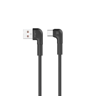 Maxlife MXUC-09 kábel - USB / Type-C (USB-C) kábel 2m (90 fokban elfordított csatlakozó végekkel) 3A