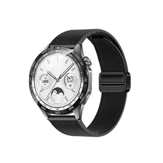 Okosóra szíj - Xiaomi Watch S4 / Watch S4 Sport - F-Design FS20 - fekete eco-bőr szíj (22 mm)