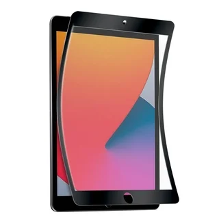 iPad 9.7 2017 / iPad 9.7 2018 / iPad Pro 9.7 / iPad Air / iPad Air 2 - Ceramic - fekete keretes flexibilis tablet fólia (Apple Pencillel kompatibilis)