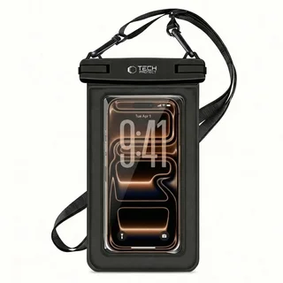 Tech-Protect UWC7 - fekete, vízálló lebegő tok (6,9 coll-ig)