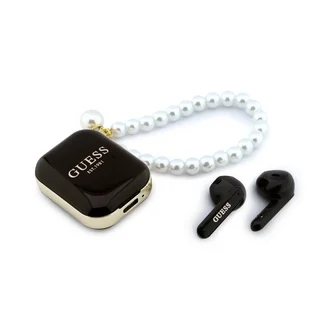 Guess TWS - fekete, vezeték nélküli stereo bluetooth headset, töltőtokkal