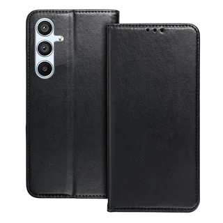 Telefontok Samsung Galaxy A27 5G - Smart Magnetic fekete szilikon keretes mágneses könyvtok