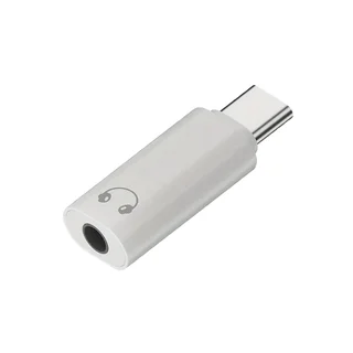 Adapter: TC-0008 - Type-C (USB-C) - Jack (3,5mm) adapter, fehér