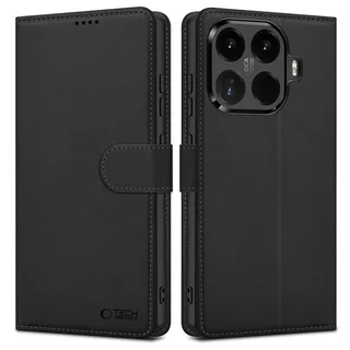 Telefontok Xiaomi 17T - Tech- Protect Wallet - fekete bőr könyvtok, ráhajtófüllel ﻿