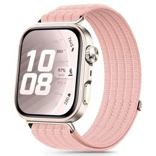 Huawei Watch Fit 3 / 4 / 4 Pro / 5 / 5 Pro - Tech- Protect Nylon - pink szövet szíj