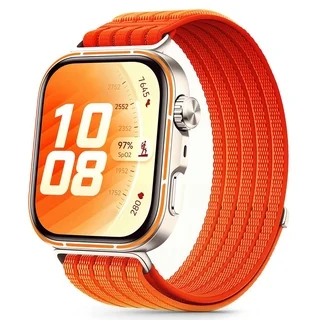 Huawei Watch Fit 3 / 4 / 4 Pro / 5 / 5 Pro - Tech- Protect Nylon - narancssárga szövet szíj